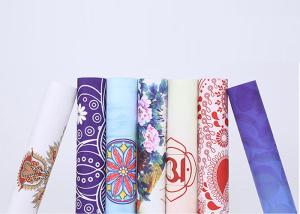 China Digital Custom Printed Yoga Mats , Purple Patterned Yoga Mat Non Toxic factory