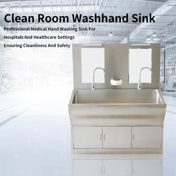 304 Stainless Steel Double-Person Hand Wash Sink for Health Cleaning and