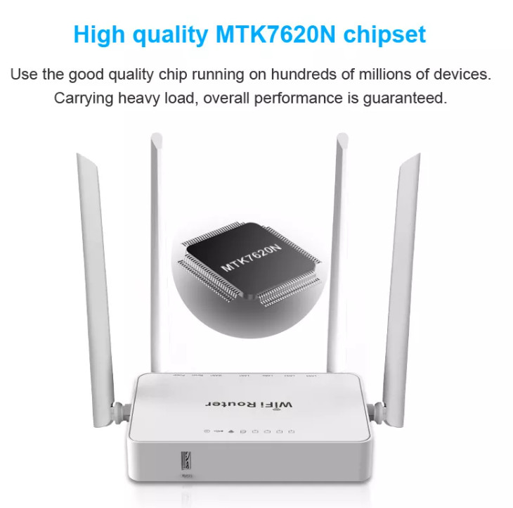 9V 0.6A Multi Scene Home WiFi Routers 600Mbps With SIM Card USB Slot