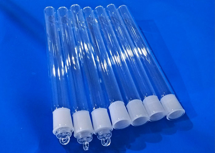 Customize Morse 6.5 Quartz Glass Test Tube With Ground Joints And Side Tube