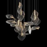 Off-Standard Custom Whole House Chandelier Glass Disc Metal Art Piece Lights