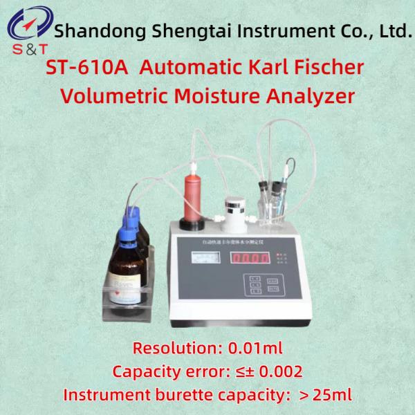 China Sensitivity 10-6A Automatic Karl Fischer Volumetric Moisture Analyzer ST-610A factory