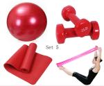 Yoga package with Yoga ball & Yoga mat & Yoga dumbbell & Yoga pull belts