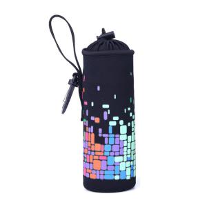 China Wholesale Custom Collapsible Neoprene Water Bottle Cover with Handle factory
