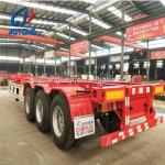 Container Transport Truck Trailer 40ft 3 Axles Skeleton Semi Trailer for