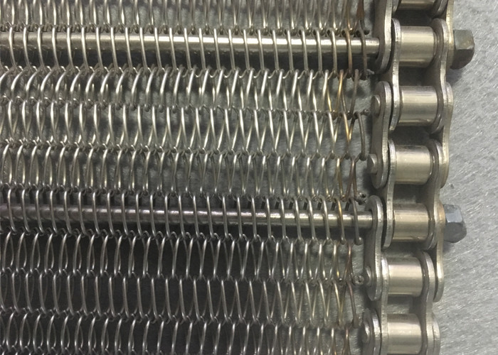 316l Stainless Steel Chain Mesh Belt , Mesh Conveyor Chain For Dumpling Frozen Machine