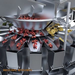Crispy Dried Vegetables Multihead Weigher Packing Machine Freeze Dried Mixed