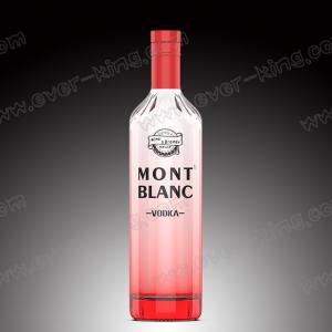China Luxury 700ml Empty Vodka Bottle With Glass Cap factory