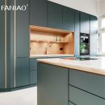 Modern Hot Selling Style Green Melamine Custom Size Kitchen Set Kitchen Cabinets