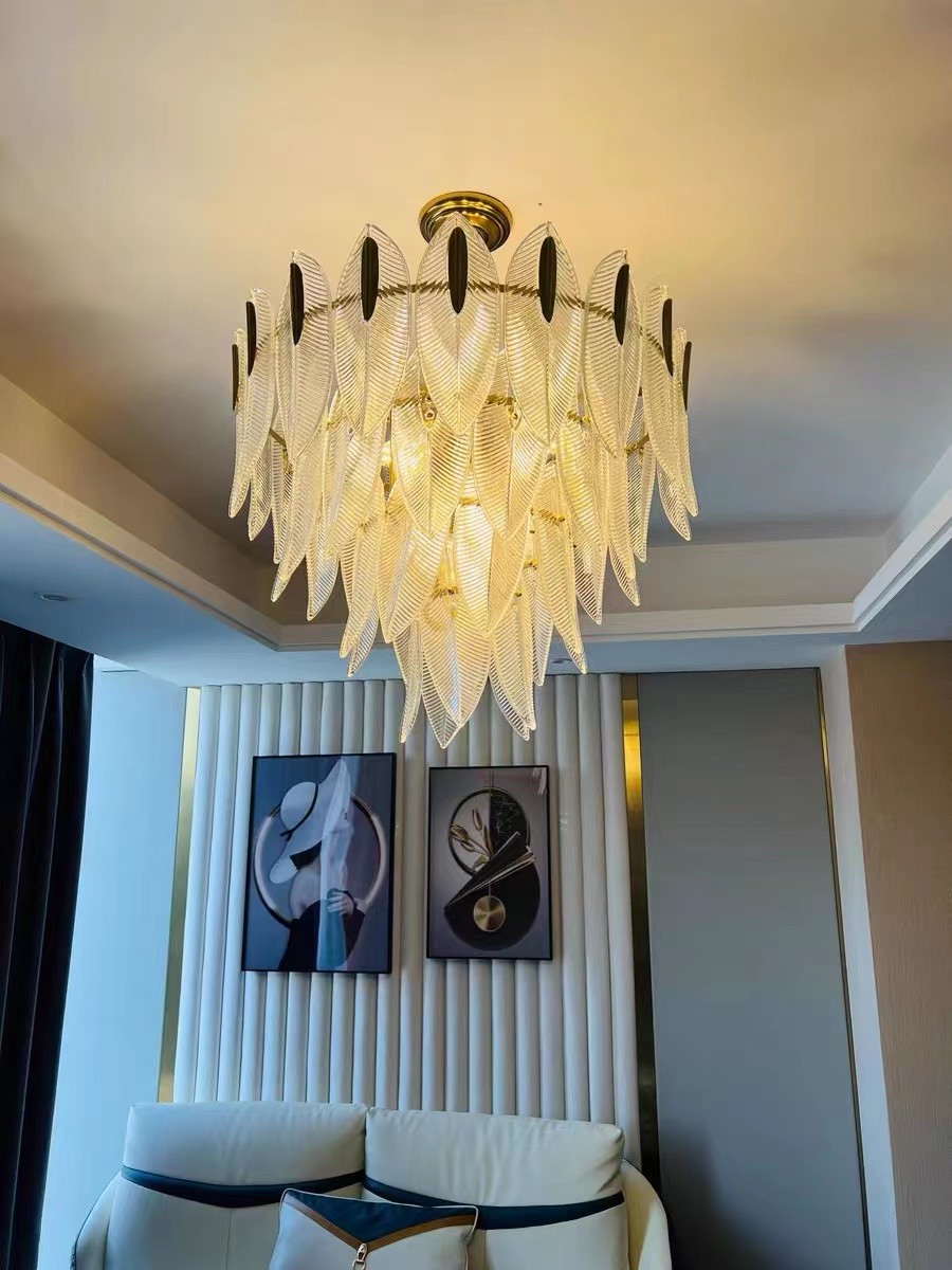 Modern Hotel Lighting Dining Room Luxury Glass Chandeliers Crystal Pendant Lamp Led For Home Decor Weding Lighting