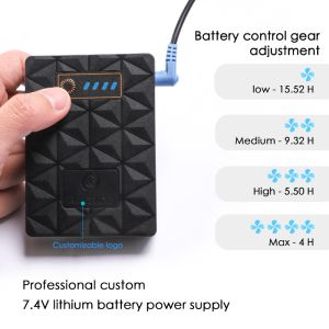 12V Jacket Cooling Fan 6700mAh Air Conditioning Suit Fan