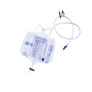 China Disposable Sterile Adult Pull Push Valve Urine Drainage Bag Without Outle Medical Grade factory