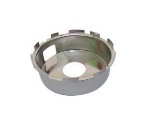 China Automotive Components Deep Draw Metal Stamping 30mm Height Open Bottom factory