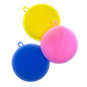 China Non - Scratch Silicone Kitchen Brush Dish Scrubber Food - Grade Safe Silicone Approved factory