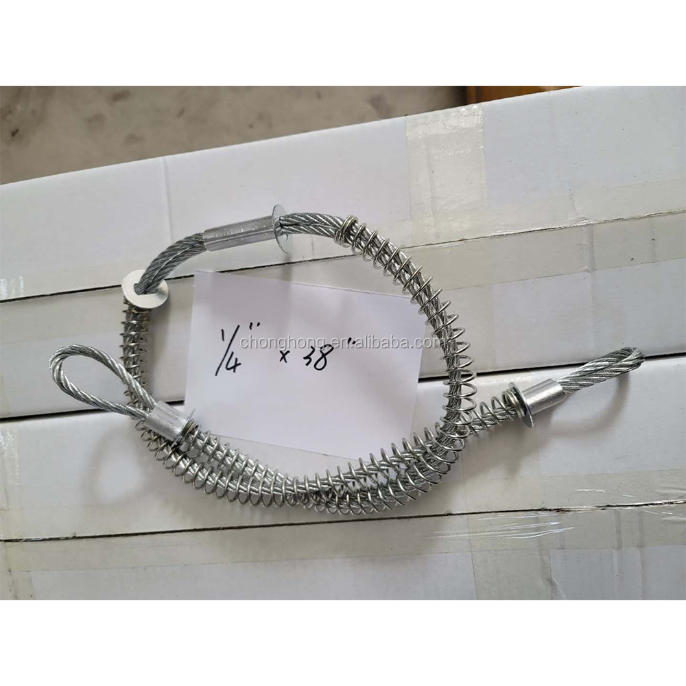1/8" Hose to Hose Cable Hose Restraints Whip Check for 1/4" Diameter 20" Cable Length Galvanized Loops