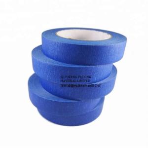 China Silicone Crepe Paper Blue Masking Adhesive Tape Heat Resisitance factory