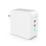 White 100W PD Phone Charger Foldable Dual Port USB C Charger