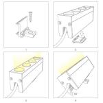 24VDC 4 - 25W Modular Mini Outdoor Wall Washer LED Lighting 2200 - 6500K