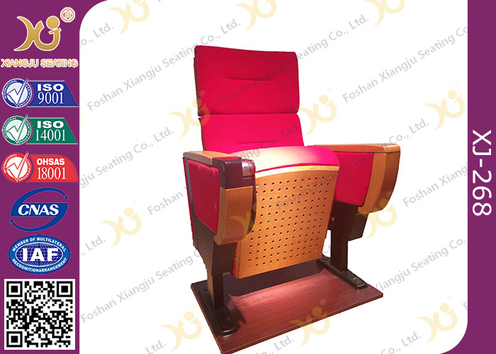Modern Folded Commercial Auditorium Chairs With Strong Steel Structural Single Leg