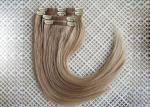 Invisible Seamless Clip In Hair Extensions Remy Human Hair Could Be Flat Ironed