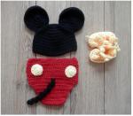 yellow black cartoon mickey mouse hat cap cotton handmade Photography Prop