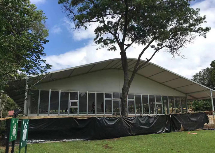 White PVC 30x60 Wedding Event Tents With Tempered Glass