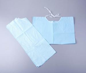 China Disposable waterproof dental apron tie on shape factory