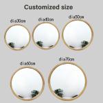 Bathroom Wooden Frame For Mirror Customized Size Wood Antique Round Arch Rustic