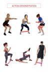 Unisex Fitness Rubber Bands , Yoga Resistance Bands For Body Shaping