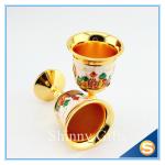Shinny Gifts New Home Ornament Gift Set Handmade Enamel Metal Craft Decorations