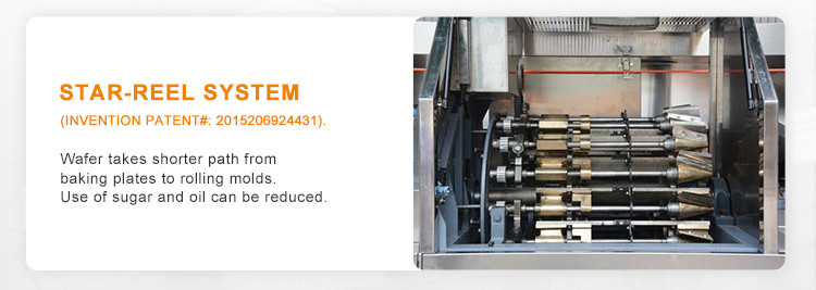 1.1KW 47 Plates Ice Cream Cone Making Machine Waffle Biscuit Machine