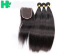 Grade 10A 100% Human Brazillian Hair Extensions Natural Color With 4x4 Closure