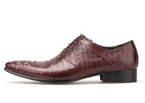China Burnished Leather Men'S Wedding Dress Shoes Low Heel Mens Brown Oxford Shoes factory