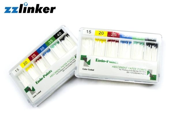 Absorbent Dental Gutta Percha Points , Paper Points Root Canal Endodontic