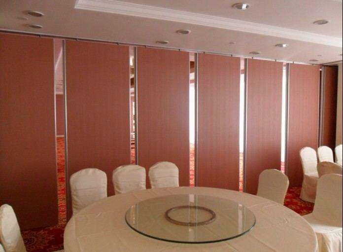 Acoustic Office Villa Sliding Door Movable Partition Walls With Fabric Melamine