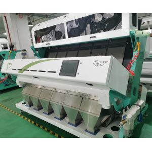 6 Chute Nuts Color Sorter LED Light Self design high frequency ejectors