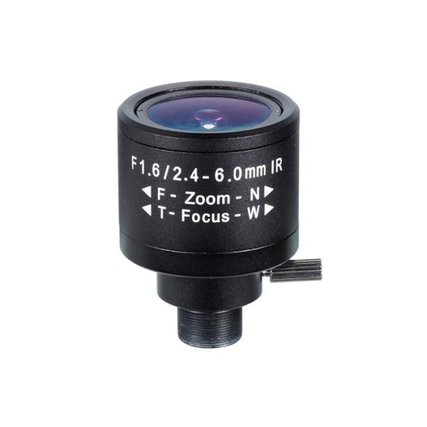 China 1/3" 2.4-6.0mm Megapixel F1.6 M12 Mount Fixed IRIS IR Vari-focal Lens, 2.4-6.0mm Camera Lens factory
