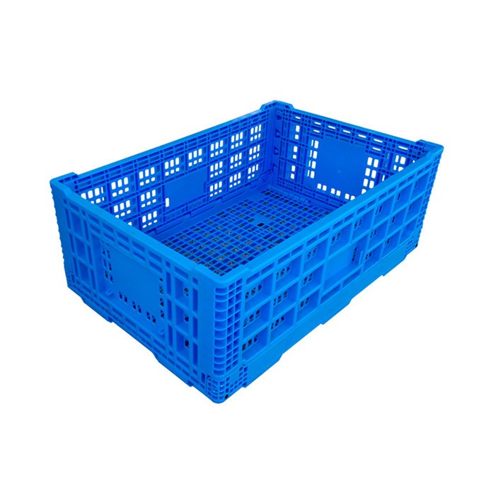 Small collapsible plastic crates for fruits and vegetables