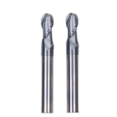 AITiN Coated 10mm R5*10*20*10*75 2 Flutes Ball End Mill for Machining Carbon