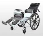 Hospital Lightweight Collapsible Wheelchair Blue Orange Light Foldable