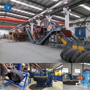 China Tyre Shredder Recycling Machine Rubber Crusher Production Line factory