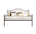 Black Metal Daybed Frame Wood Sprung Slats For Living Room Furniture
