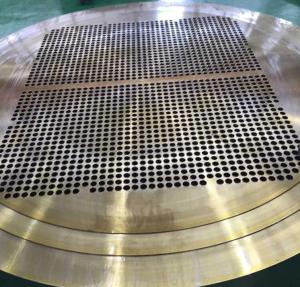 China 304L Copper Clad Plate ASTM C52100 Brass Clad Tube Sheet For Industrial Heat Exchanger factory