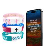 NFC Christian Daily Bible Verse Bracelet Temperature Resistant -30°C to 60°C