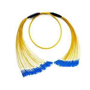 China 24 Core SC UPC LSZH Fiber Optic Cord , MPO Breakout Cord PVC 3mm factory