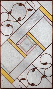 China stained glass windows with art iron factory