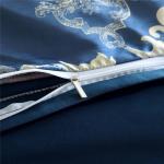 European Style Embroidery Satin Bedding Set 3 Piece Duvet Cover Bed Sheet Pillow