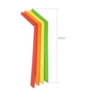 China Tasteless Silicone Rubber Reuse Straws , Non Teeth Chipping Rubber Drinking Straws factory