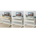 SPCC Steel Frame White Wooden Hand Crank Standing Computer Desk for Modern Boss