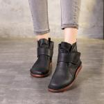 S417 2020 Autumn And Winter New Women'S Shoes Retro Handmade Leather Fashion